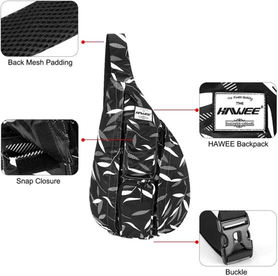 HAWEE Sport Sling Backpack Travel Chest Shoulder Bag Crossbody Daypack Casual for Men Women Teens Work Travel Study Outdoor Climbing Hiking Running - Image 4