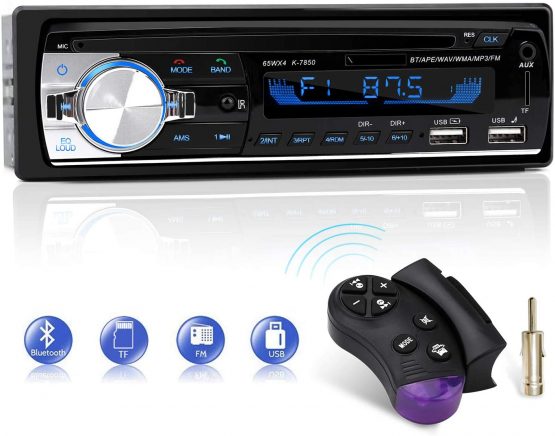 Car Radio Bluetooth Hands-Free, CENXINY 1 DIN Car Stereos with USB and CAR MP3 Player, 4x65W FM Radio, Support IOS and Android Phone (NO CD)