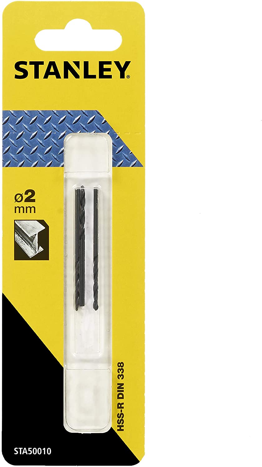 3 Brocas HSS-R laminadas para Metal ø 2mm, Black, 55.5mm x 180mm x 4mm