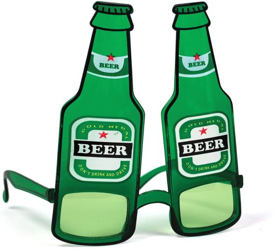 Bristol Novelty BA278 Beer Bottle Glasses, Unisex-Adult, One Size