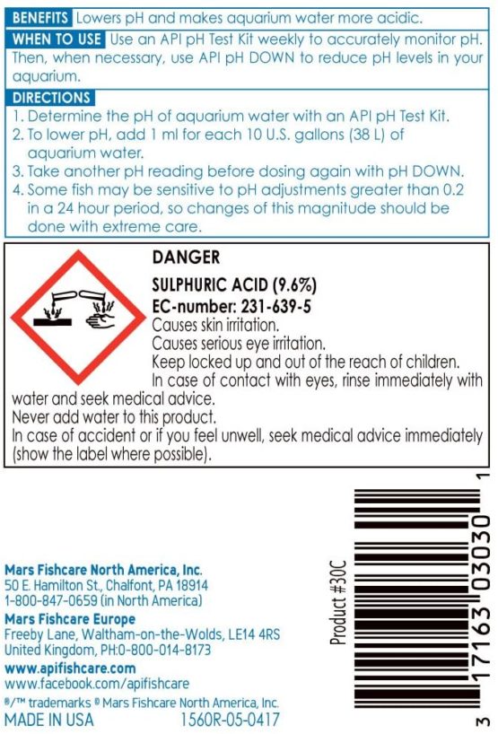 API pH DOWN Freshwater Aquarium Water pH Reducing Solution 118 ml Bottle - Image 2