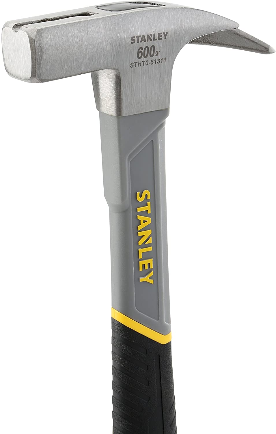 Stanley Martillo Sacaclavos Latthammer, Stainless Steel, Black Yellow, 0.76 kilograms, Ergonomic Grip - Image 3