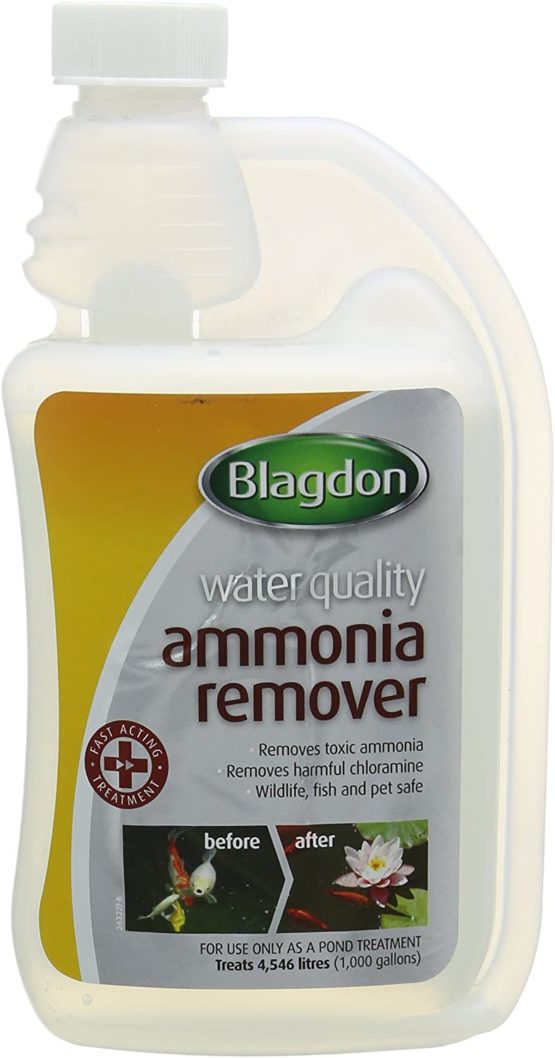 Blagdon 2633 Pond Water Ammonia & Chloramine Remover, Safe for Fish, Wildlife & Pets, 500ml, Treats 4,546 L of pond water