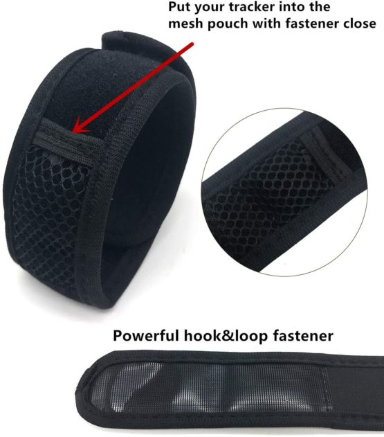 CAREOR Adjustable OK Material Arm&Ankle Running Band Wristband Band with Mesh Pouch For Garmin/ONE/Flex 2/ALTA/ALTA HR Fitness Tracker Wristband - Image 2