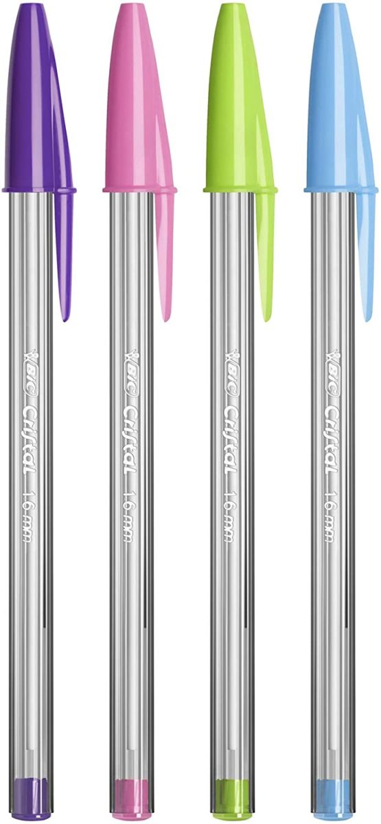 BIC Cristal Fun Ballpoint Pens, Purple Ink Smudge-Proof Writing Pens and Wide Point (1.6 mm), Pack of 20 - Image 4