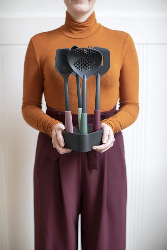 Brabantia 123184 Tasty+ Kitchen Utensils Set Plus Stand, Mixed Colours - Image 4