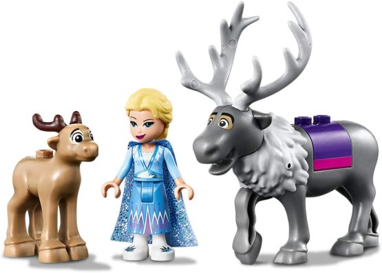 LEGO 41166 Disney Frozen 2 Elsa's Wagon Adventure with Princess Elsa Mini Doll and 2 Reindeer Figures, Easy Build Preschool Toy for 4 - 7 Years Old with Bricks Base Plate - Image 3