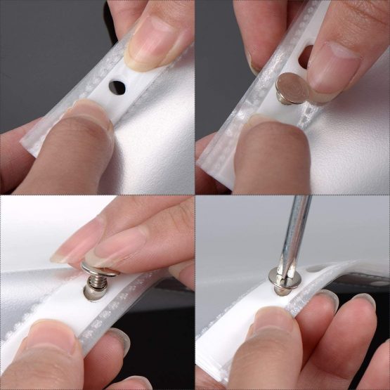 Weddecor Chicago Screw Rivets for Book Binding Arts Leather-crafts Handicrafts DIY Decoration with Flat Head Anti Resistant, Durable Brass, 9mm x 6mm, Gunmetal, 10pcs - Image 2