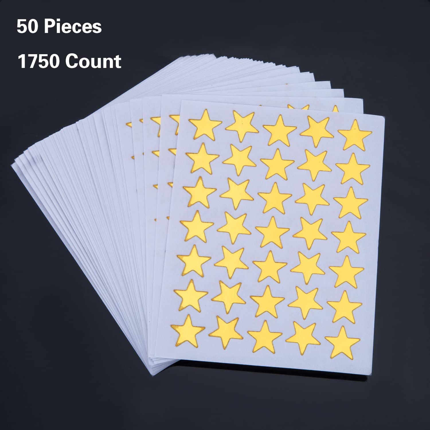 Gold Star Stickers 1750 Count Self-Adhesive Stickers Stars - Image 2