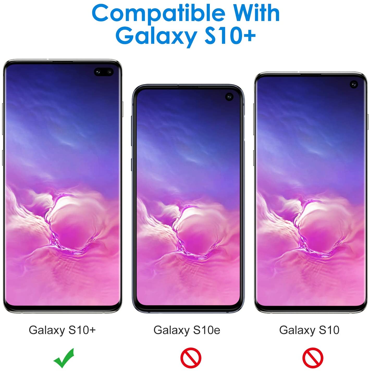 JETech Screen Protector for Samsung Galaxy S10 Plus S10+, TPU Ultra HD Film, Case Friendly, 2-Pack, Transparent - Image 2