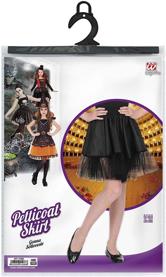 Widmann Srl WDM01086 Girl's Black Skirt Clothing Elements, Multicoloured - Image 2