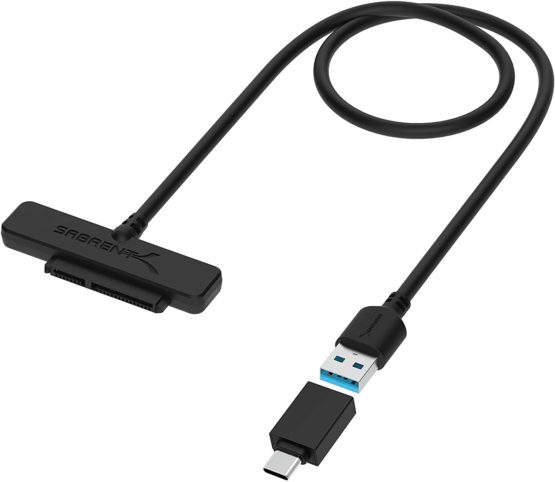Sabrent USB 3.1 (Type-A) to SSD / 2.5-Inch SATA Hard Drive Adapter [Optimized For SSD, Support UASP SATA III] (EC-SS31)