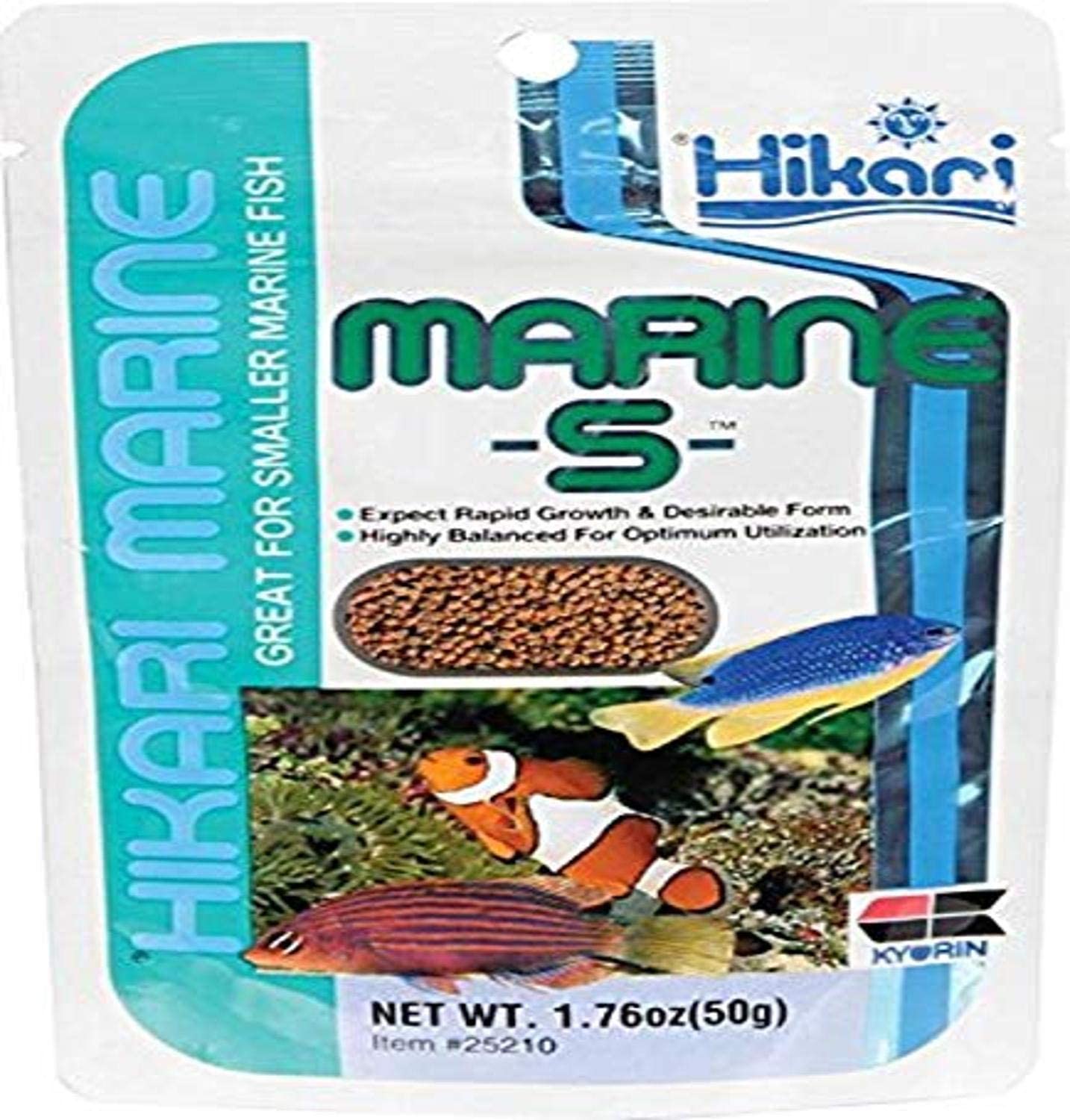 Hikari Marine-S Pellets Fish Food for Smaller Marine Fish, Black, 49.9 g (Pack of 1)