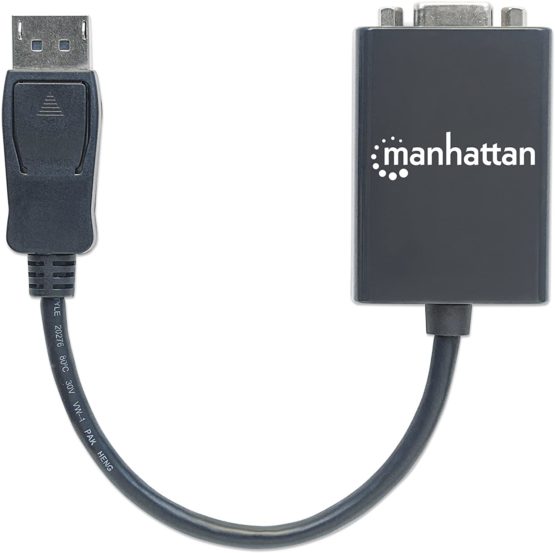 Manhattan DisplayPort 1.1 to HDMI Cable, 1080p@60Hz, 1m, Male to Male, DP With Latch, Black, Not Bi-Directional, Three Year Warranty, Polybag - Image 4