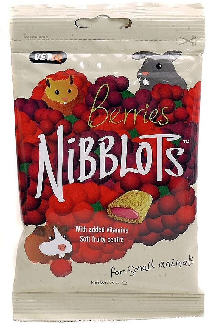 Vet IQ Nibblots Berries Treats for Small Animal 30 g 5580, 30 g (Pack of 1)