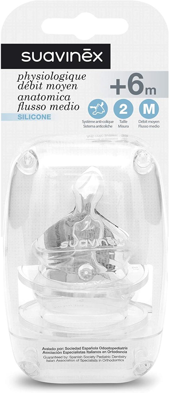 Suavinex 3800147 Anatomic Wide Neck Silicone Teat Size S2 M Pack of 2 - Image 2