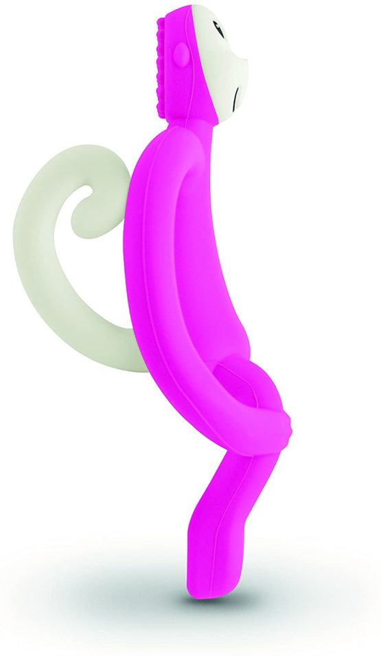 Matchstick Monkey Teething Toy for Baby, Stimulates and Massages Sore Gums, 3 Months Old+, Pink - Image 2