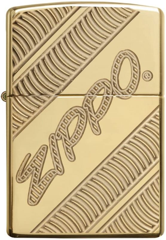 Zippo Unisex's Armor Coiled Windproof Pocket Lighter, High Polish Brass, One Size - Image 2