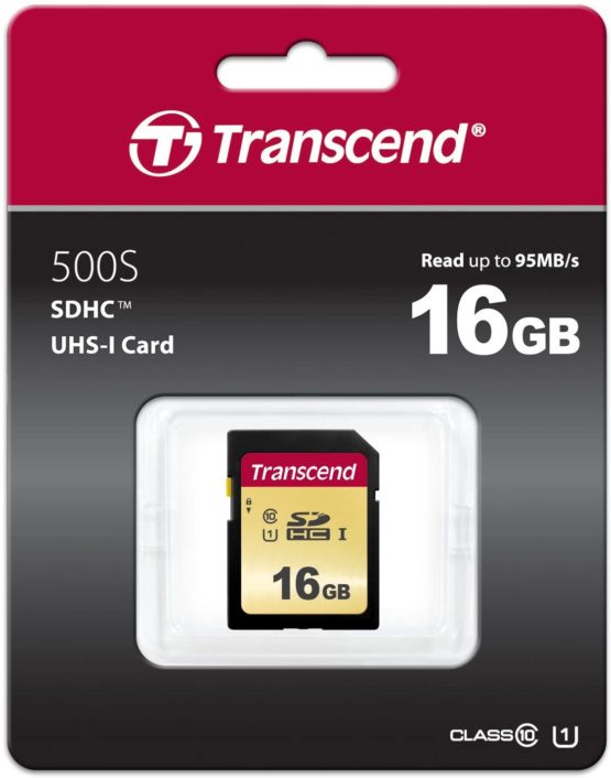 Transcend 16GB SDXC 500S Memory Card UHS- I, C10, U3, V30, 4K, Full HD, MLC, Up to 95/50 MB/s (Ideal for DSLR cameras and advanced camcorders) TS16GSDC500S - Image 3
