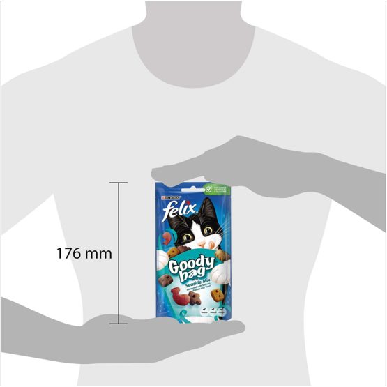Felix Goody Bag Cat Treats Seaside Mix 60g (Pack of 8) - Image 3