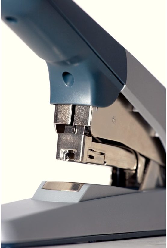 Leitz Heavy Duty Stapler, 60 Sheet Capacity, Ergonomic Metal Body, Includes Staples, Flat Clinch 55520084 - Silver - Image 4
