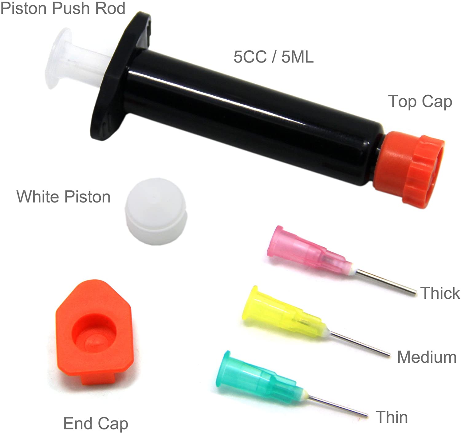 SAMS Fly Tying UV Epoxy Cure Glue Manual Syringe Dispenser with Dispensing Needles Coating tool for Fly Flies Dries Instantly and Waterproof 2 pieces in Packed Replacement - Image 2