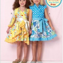 Kwik Sew Patterns K0199OSZ,Girls Dresses and Sash,Sizes XXS(3)-XS(4-5)-S(6)-M(7-8)-L(10), One Envelope