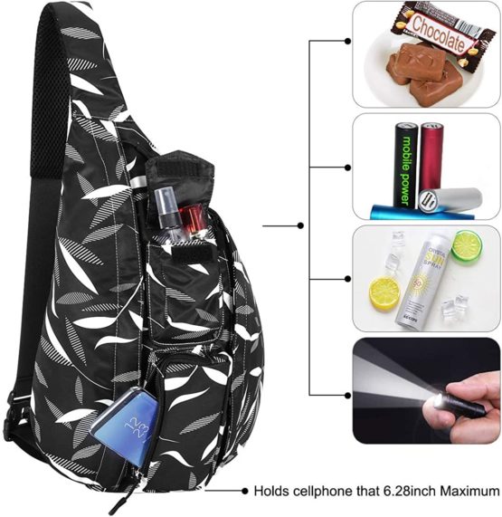 HAWEE Sport Sling Backpack Travel Chest Shoulder Bag Crossbody Daypack Casual for Men Women Teens Work Travel Study Outdoor Climbing Hiking Running - Image 3