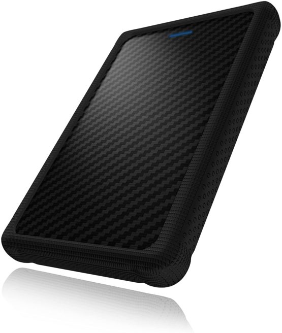 ICY BOX Icybox IB-223U3a-B - External Enclosure for 2.5-Inch SATA HDD/SSD with USB 3.0 Interface and Silicone Protection Sleeve