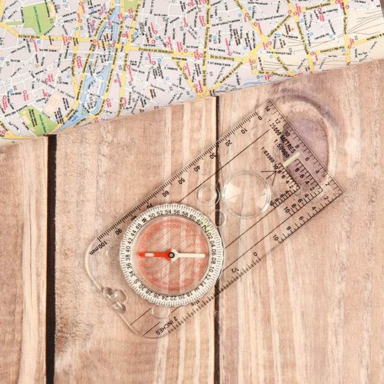 Milestone Camping 20690 Travel Compass ~ Hiking, Camp, Outdoors ~ Lanyard Included, Transparent - Image 3