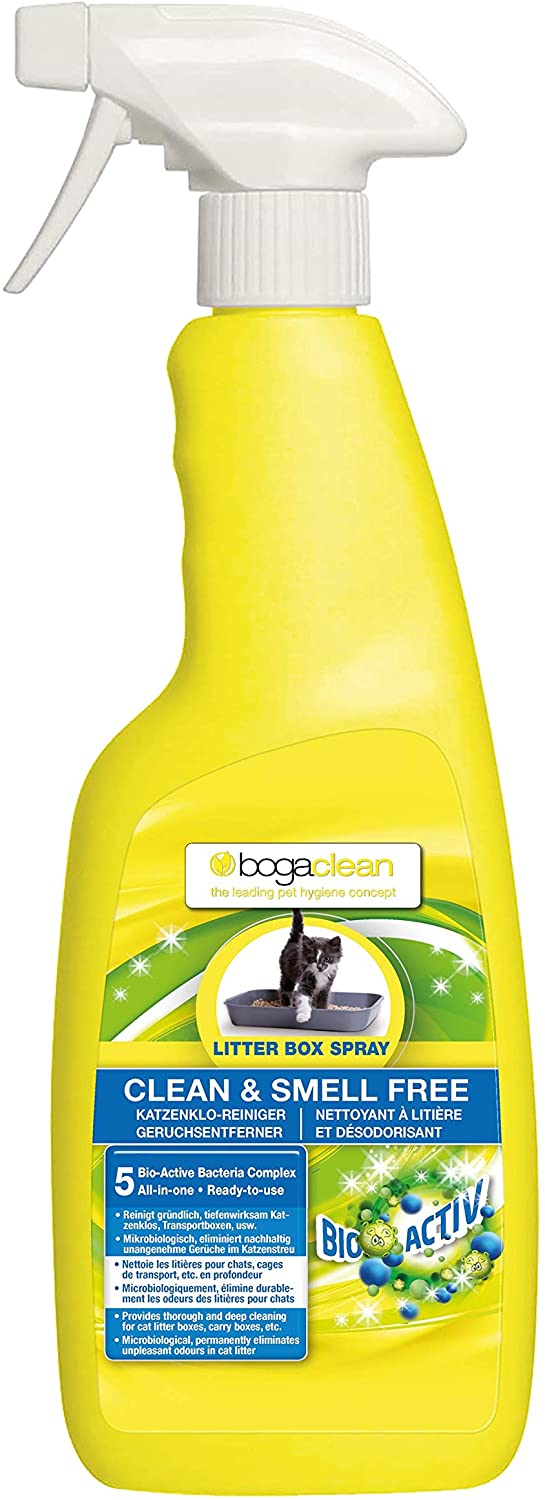 Bogar Clean and Smell Free Litter Box Spray, Yellow, 4.6 x 8.5 x 27.3 cm