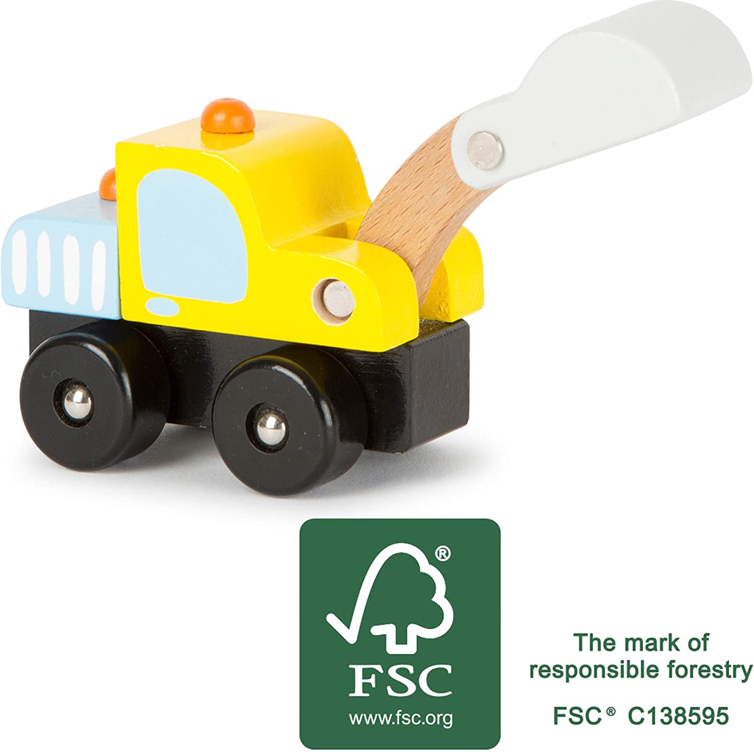 Small Foot Excavator Toy Vehicle, Multicolor - Image 3