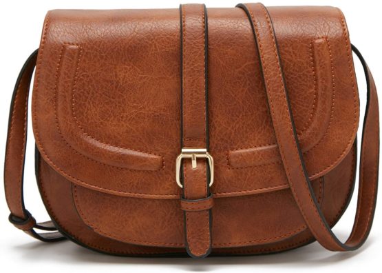 DCCN Women's Crossbody Bags Saddle Purse Satchel Bag Tote Shoulder Handbags Black
