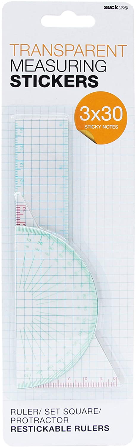 Suck UK Transparent Measuring Stickers | Adhesive Geometry Set ...
