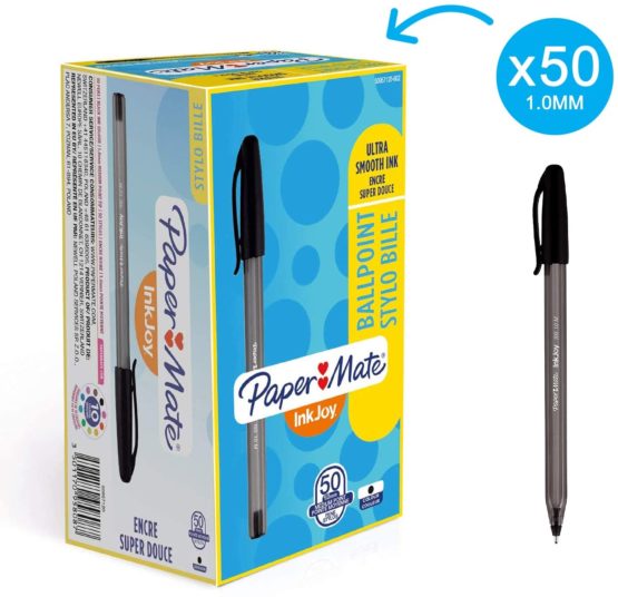 Paper Mate InkJoy 100ST Ballpoint Pens | Medium Point (1.0 mm) | Black | 50 Count