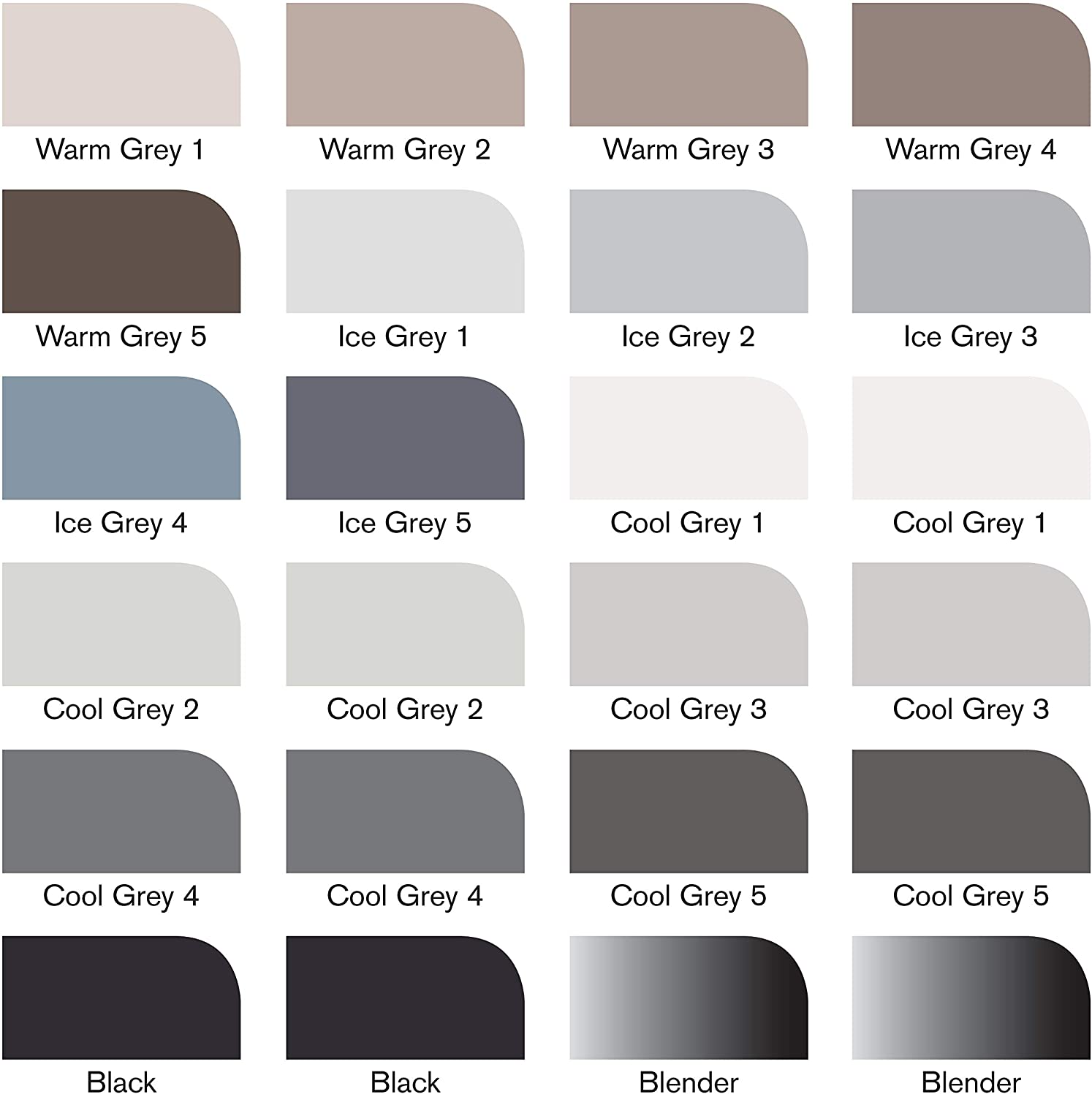 Winsor & Newton, Promarker, Black and Greys Wallet, Set of 24, Alcohol Based Dual Tip Markers, Grey and Black Tones - Image 4