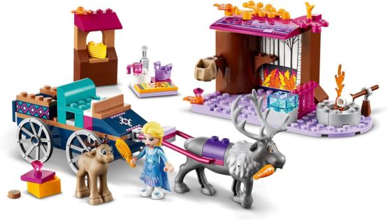 LEGO 41166 Disney Frozen 2 Elsa's Wagon Adventure with Princess Elsa Mini Doll and 2 Reindeer Figures, Easy Build Preschool Toy for 4 - 7 Years Old with Bricks Base Plate - Image 2