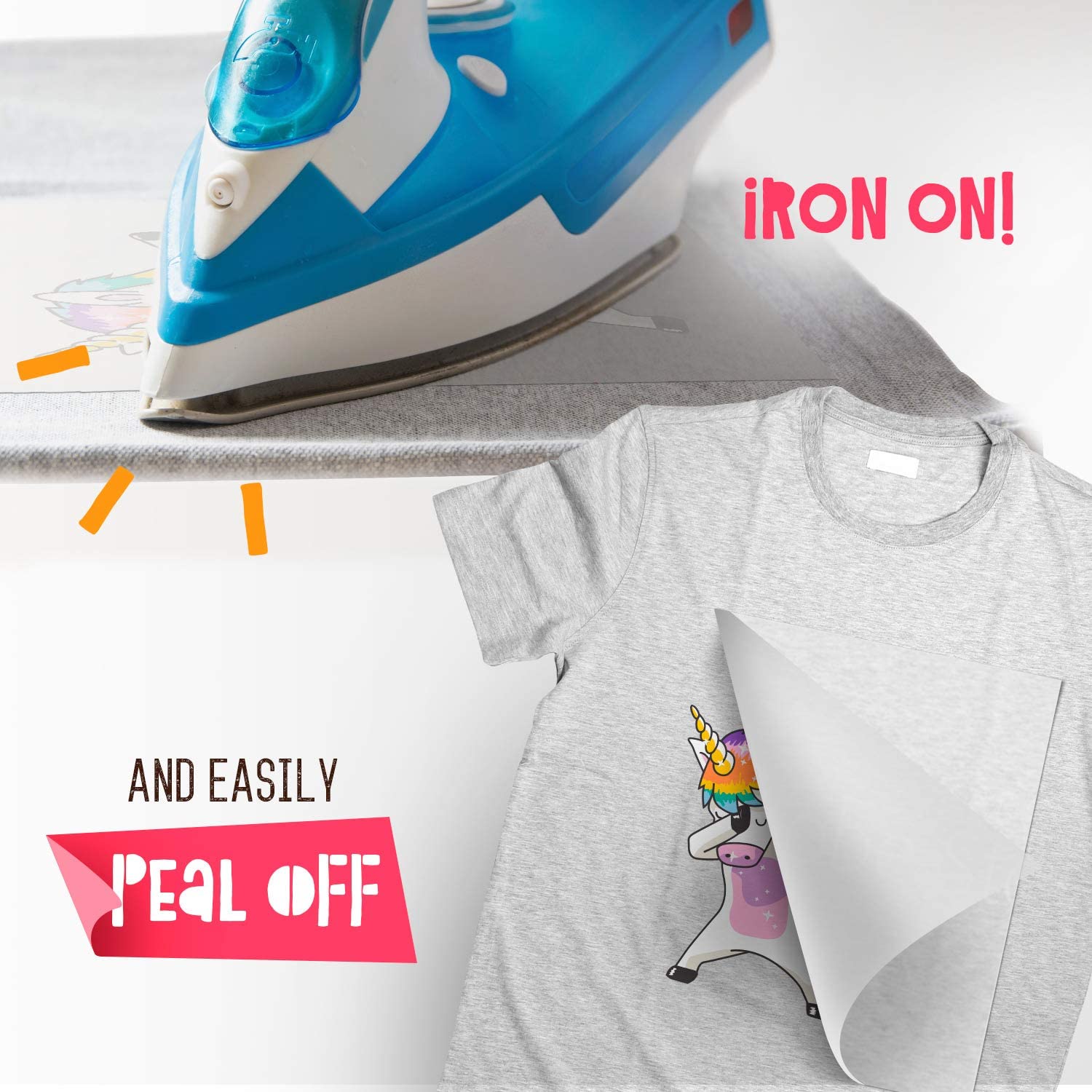Raimarket Premium Iron-On Transfer Paper for Light Fabrics - A4, 10 Sheets, blue - Image 3