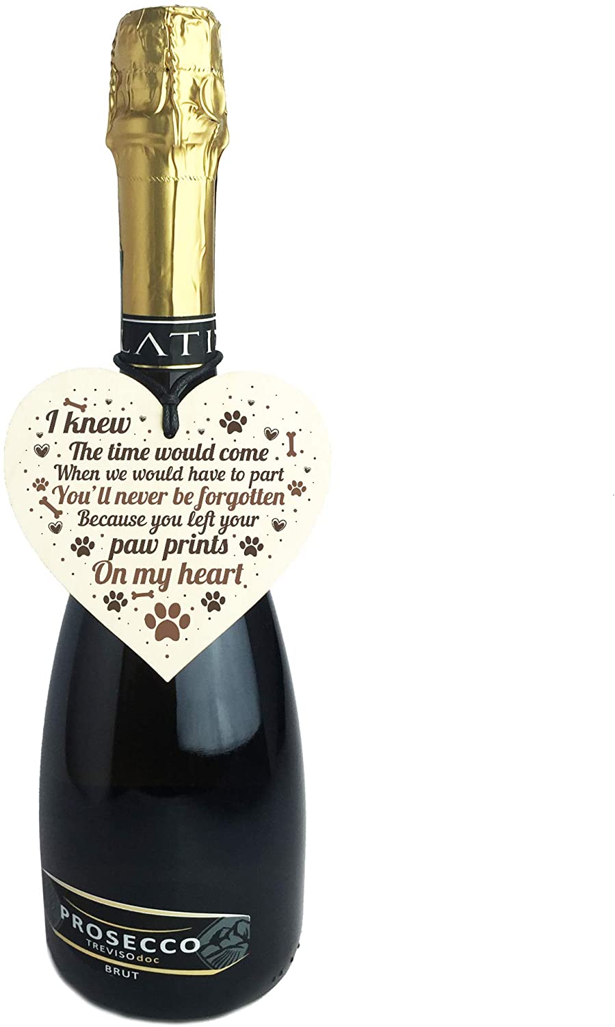 RED OCEAN Pet Memorial Dog Cat Tribute Plaque Wooden Heart Grave Christmas Memorial Bauble Paw Prints On Heart Gift - Image 3