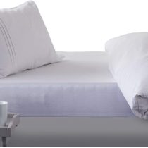 Hippychick Tencel Fitted Mattress Protector, 90 x 200 cm - Single, Pale Blue