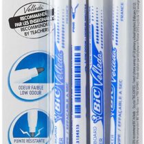 BIC Velleda, Dry Wipe Whiteboard Marker Pens, Fine Bullet Tip for Precision, in Black, Box of 24 Markers