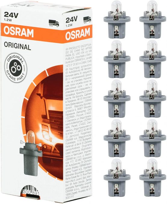 Osram 2741MF Original Lamps for Printed Circuit Boards, 24 V, 1.2 W, Set of 10