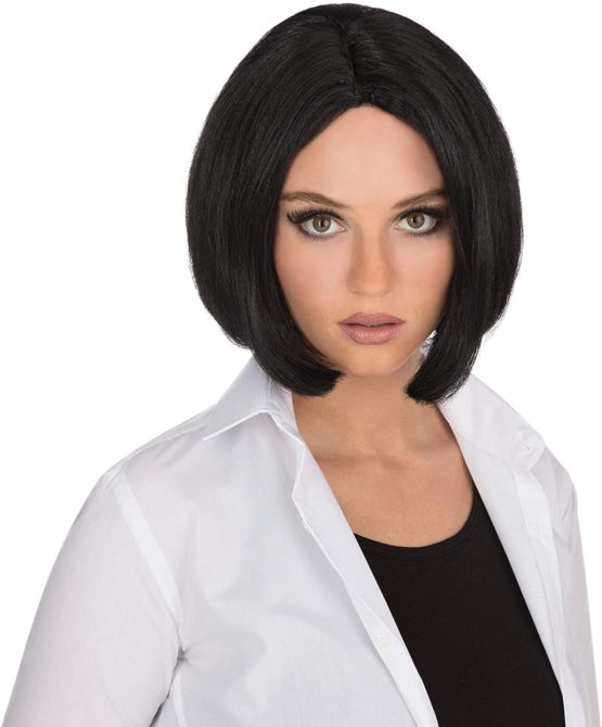 Bristol Novelty BW652 Centre Parting Wig Black, One Size