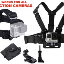 StylishDevice Waterproof Harnesses, Straps + J-Hook, Thumbscrew & Drawstring Storage Bag. Compatible with GoPro and all action cameras
