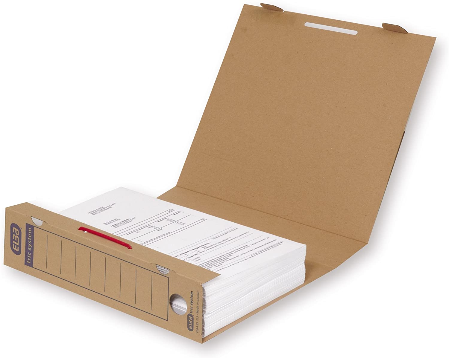 Elba Tric System 83523 A4 Archive Folder for Approximately 500 Sheets/Pack of 30 / Natural Brown, 78 x 288 x 314 mm - Image 3