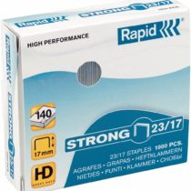 Rapid 24870300 23/17 Strong Staples, Galvanised Wire, 17 mm Leg Length, 210 Sheets, Pack of 1000