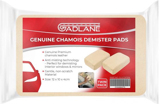 GADLANE Genuine Chamois Pads Absorbent Car Care Demist Windscreen Mirrors Glass Window No Smear Sponge Cleaning Fog Remover (Pack Of 2) - Image 2