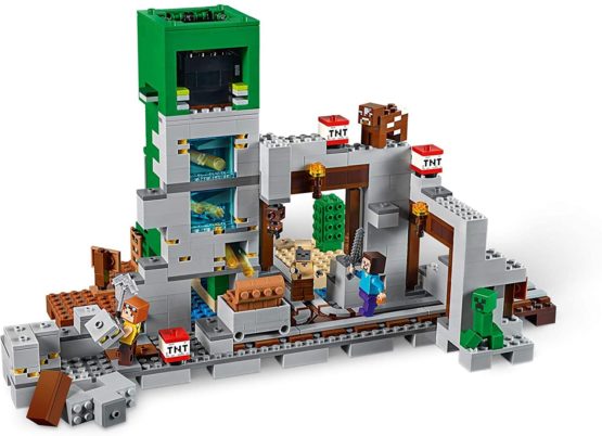 LEGO 21155 Minecraft The Creeper Mine Building Set with Steve Minifigure, Blacksmith, Husk, Creeper and Animal Figures plus TNT Elements, The Nether Micro World Toys for Kids - Image 3