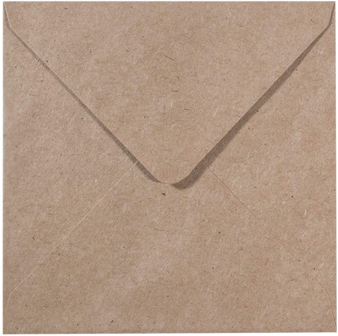 Vaessen Creative Large Square Florence Envelopes for Greeting Cards Kraft, Set of 5, Matching Cards Available