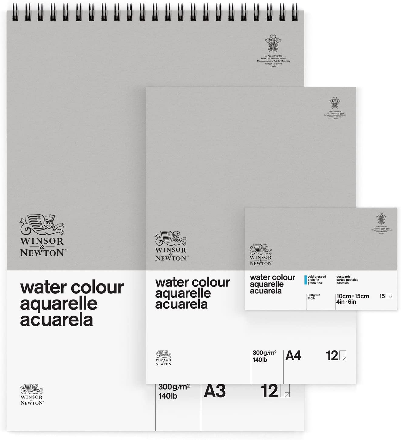 Winsor & Newton Classic 10.2 x 15.2 cm 300 gsm Cold Pressed Water Colour Paper Postcard Pad, White, 10.16 cm x 15.24 cm - Image 2